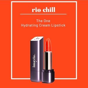NIB Imayla The One Hydrating Cream Lipstick in Rio Chill Orange
